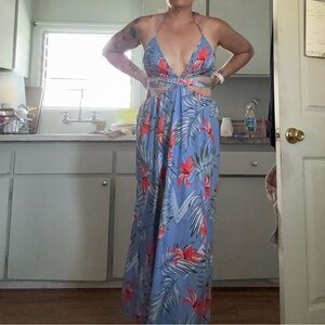 4/$25 Like new SHEIN tropical resort dress sz M